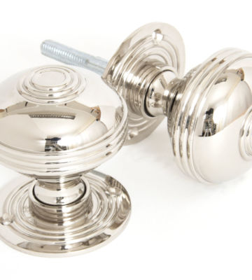 From The Anvil Polished Nickel Prestbury Mortice/Rim Knob Set – 63mm