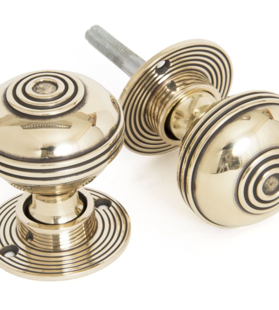 From The Anvil Aged Brass Prestbury Mortice/Rim Knob Set - 50mm