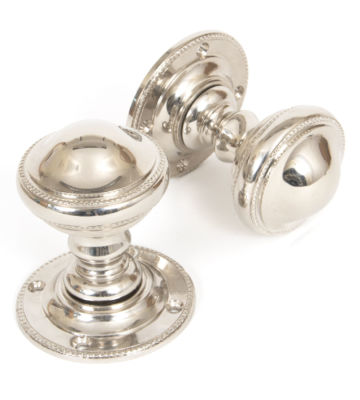 From The Anvil Polished Nickel Brockworth Mortice Knob Set