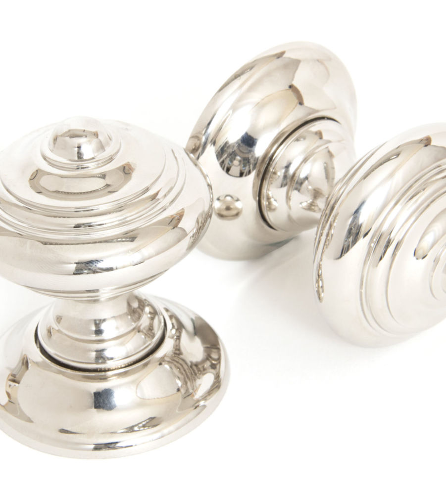 From The Anvil Polished Nickel Elmore Concealed Mortice Knob Set