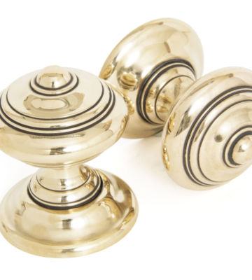 From The Anvil Aged Brass Elmore Concealed Mortice Knob Set