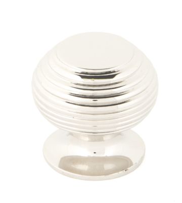 From The Anvil Polished Nickel Beehive Cabinet Knob – Small