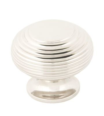 From The Anvil Polished Nickel Beehive Cabinet Knob – Large