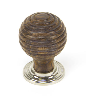 From The Anvil Rosewood & Polished Nickel Beehive Cabinet Knob – Small