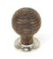 Rosewood & Polished Nickel Beehive Cabinet Knob - Small