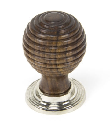 From The Anvil Rosewood & Polished Nickel Beehive Cabinet Knob – Large