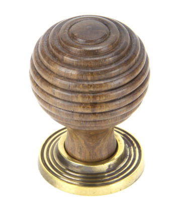From The Anvil Rosewood & Aged Brass Beehive Cabinet Knob – Small