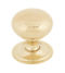 Polished Brass Mushroom Cabinet Knob - Large