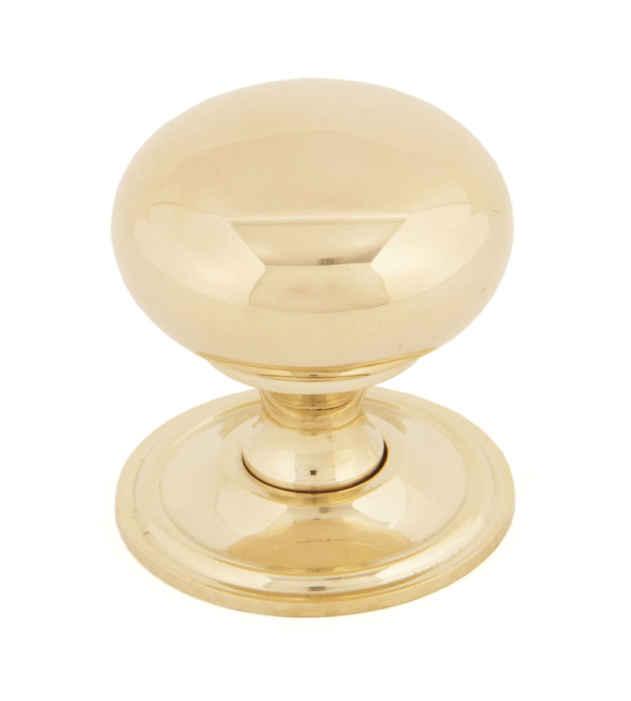 Polished Brass Mushroom Cabinet Knob - Large