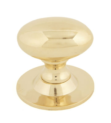 From The Anvil Polished Brass Oval Cabinet Knob – Large