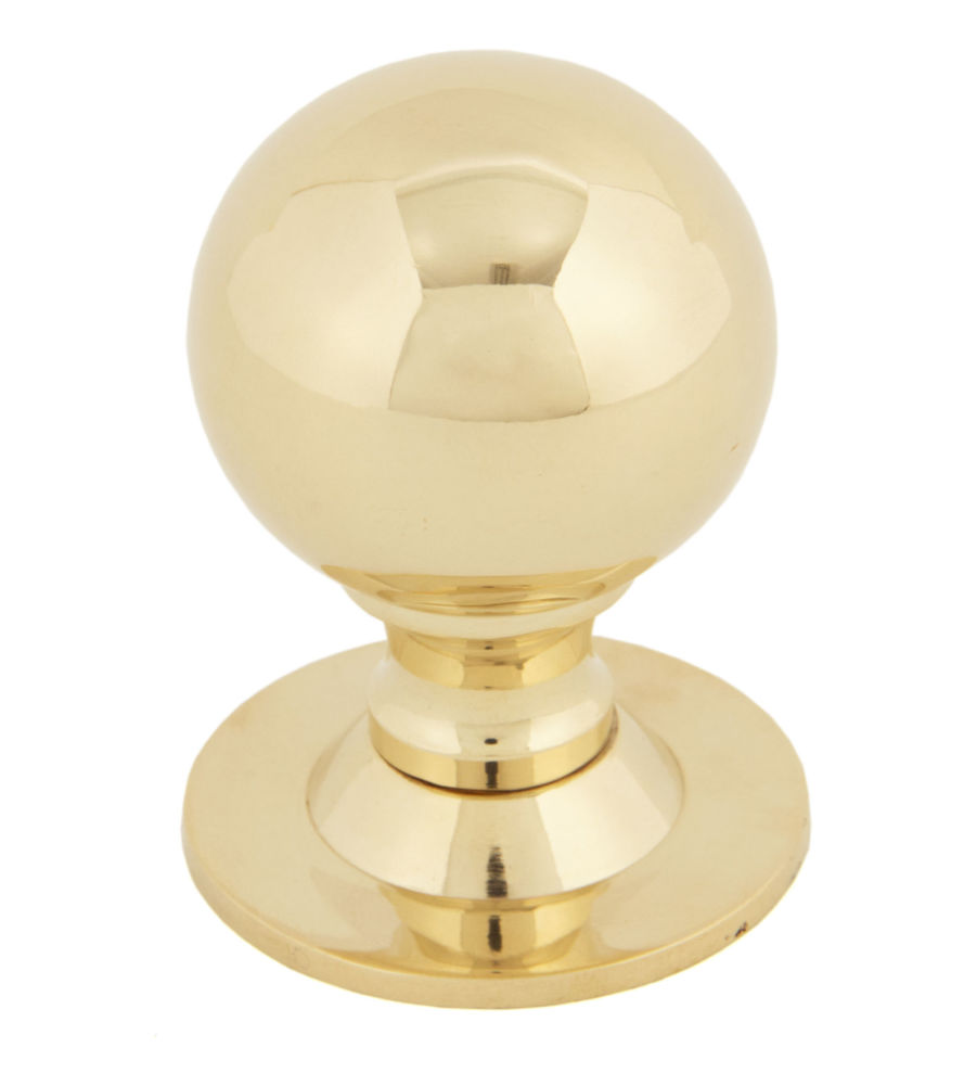 Polished Brass Ball Cabinet Knob - Large
