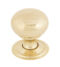 Polished Brass Mushroom Cabinet Knob - Small