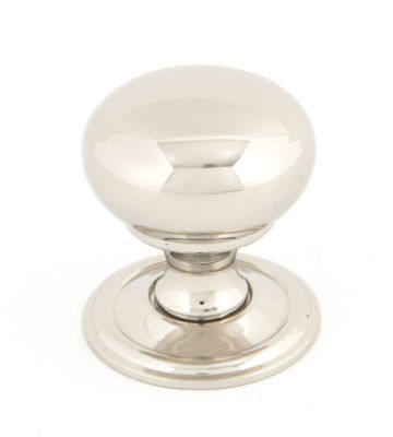 From The Anvil Polished Nickel Mushroom Cabinet Knob – Small