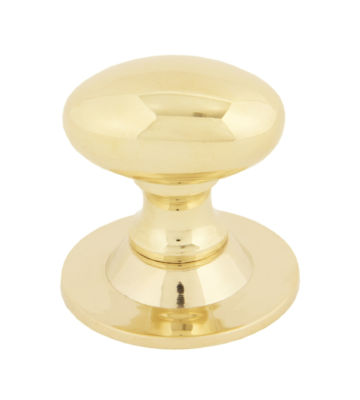 From The Anvil Polished Brass Oval Cabinet Knob – Small