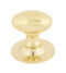 Polished Brass Oval Cabinet Knob - Small