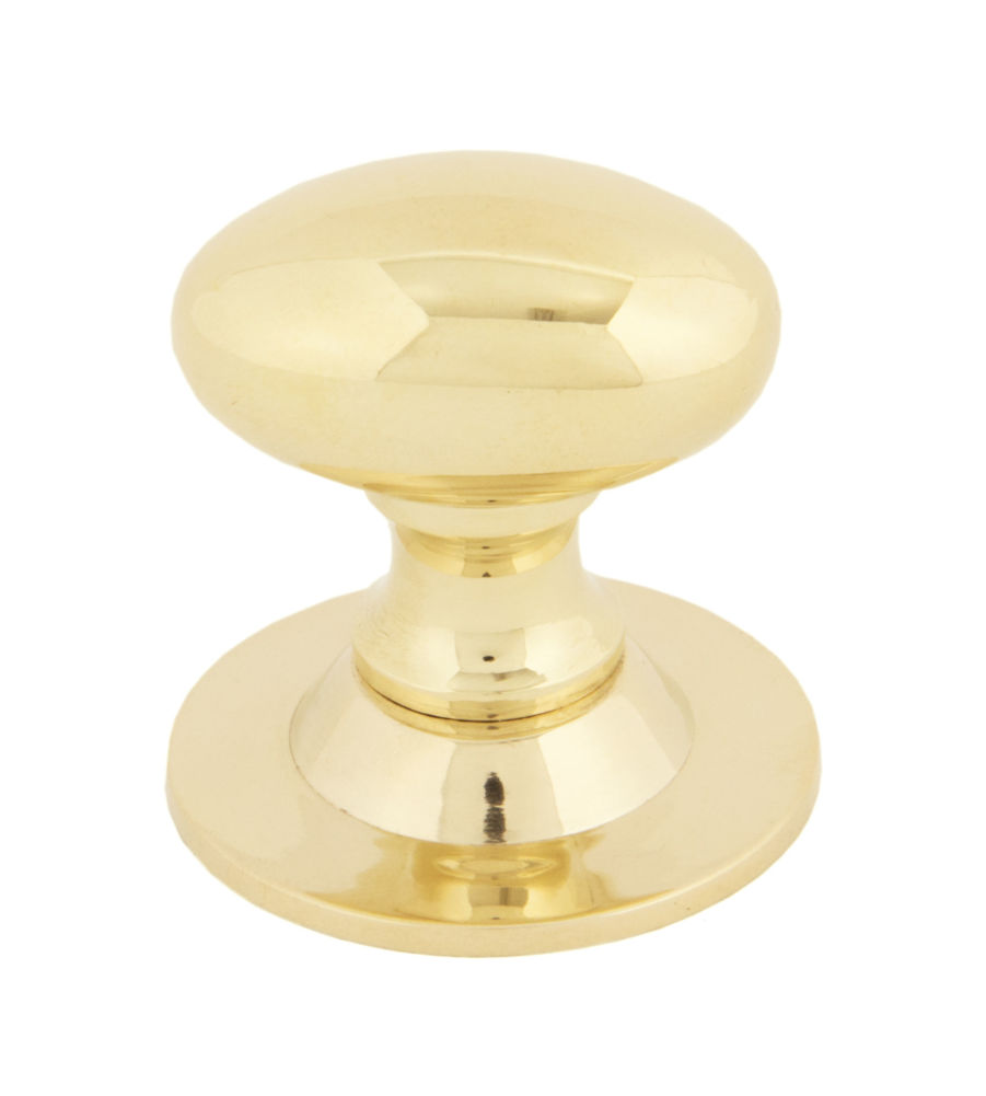 Polished Brass Oval Cabinet Knob - Small