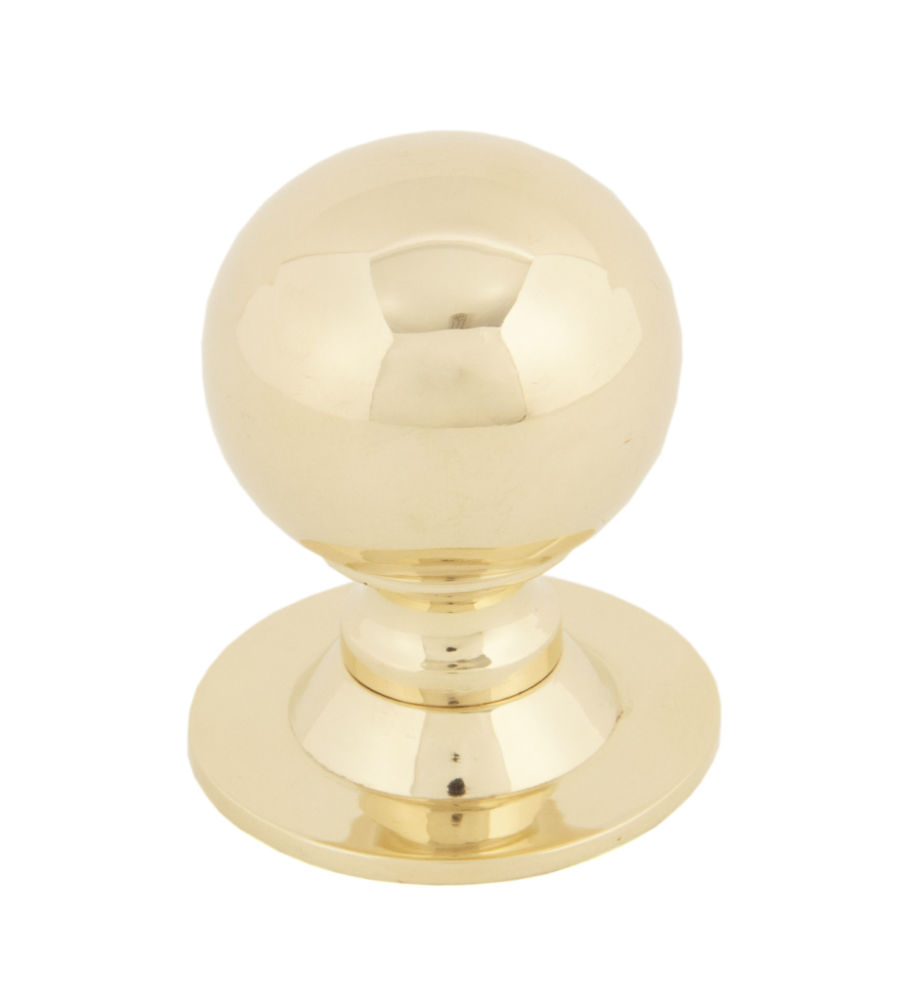 Polished Brass Ball Cabinet Knob - Small