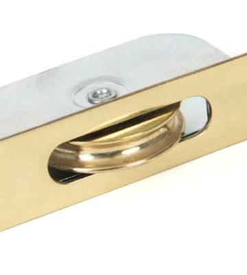 From The Anvil Polished Brass Lacquered Square Ended Sash Pulley 75kg