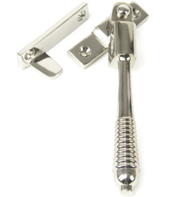 From The Anvil Polished Nickel Night Vent Reeded Fastener – Locking