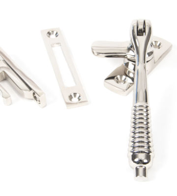 From The Anvil Polished Nickel Reeded Fastener – Locking