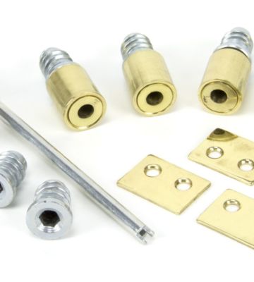 From The Anvil Polished Brass Lacquered Secure Stop – Set of 4