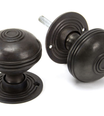 From The Anvil Aged Bronze Prestbury Mortice/Rim Knob Set – 63mm