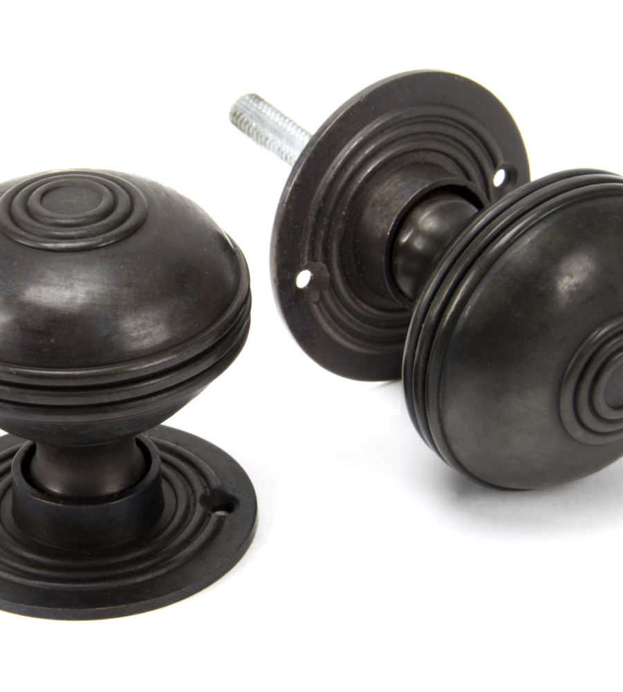 Aged Bronze Prestbury Mortice/Rim Knob Set - 63mm