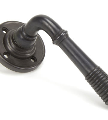 From The Anvil Aged Bronze Reeded Lever on Rose Set