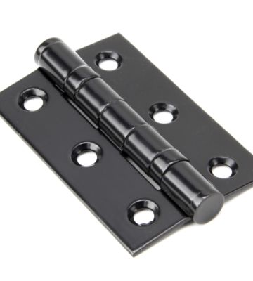 From The Anvil Black On SS 3″ Ball Bearing Butt Hinge (Pair)