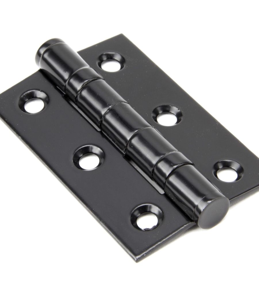 Black on SS 3" Ball Bearing Butt Hinge (Pair)