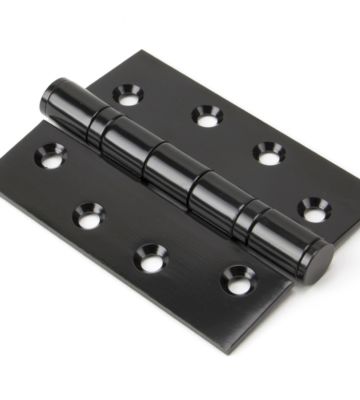 From The Anvil Black On SS 4″ Ball Bearing Butt Hinge (Pair)