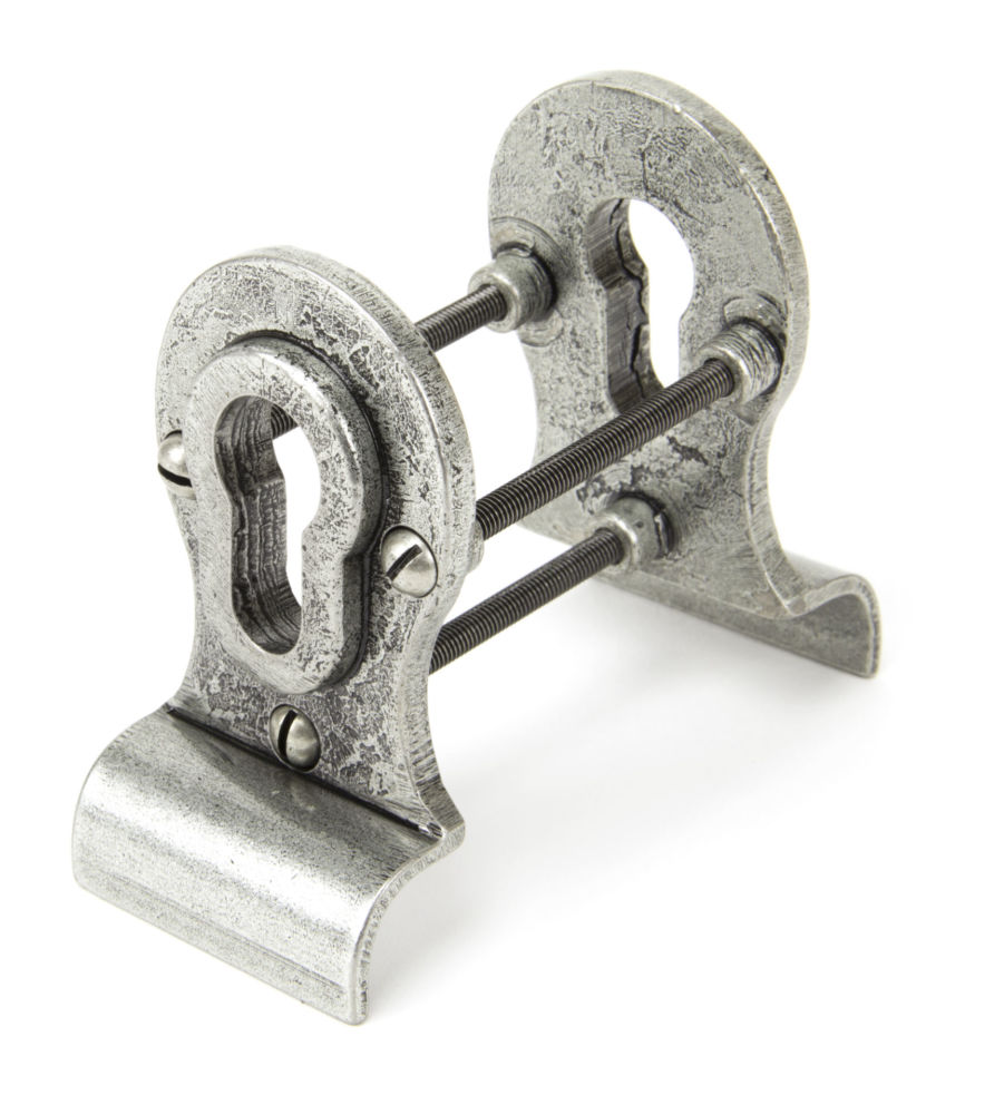 Pewter Euro Door Pull - Back-to-back Fixing