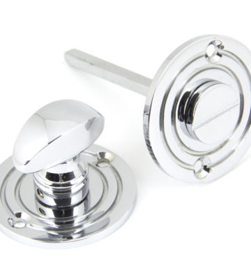 From The Anvil Polished Chrome Round Bathroom Thumbturn