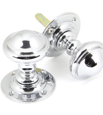 From The Anvil Polished Chrome Brockworth Mortice Knob Set