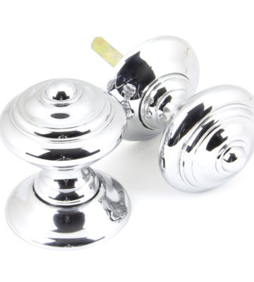 From The Anvil Polished Chrome Elmore Concealed Mortice Knob Set