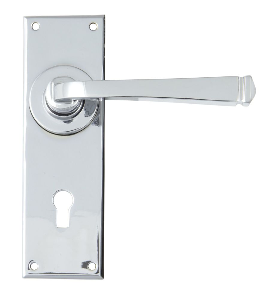 Polished Chrome Avon Lever Lock Set