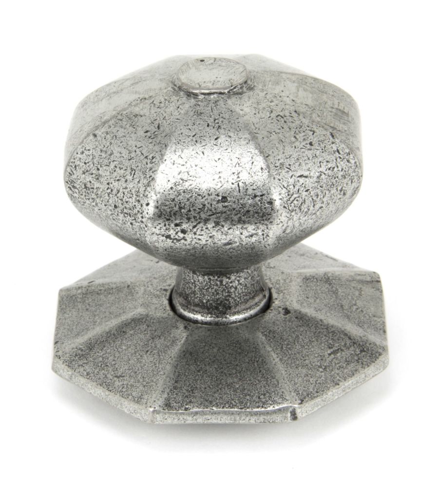 Pewter Octagonal Centre Door Knob - Internal