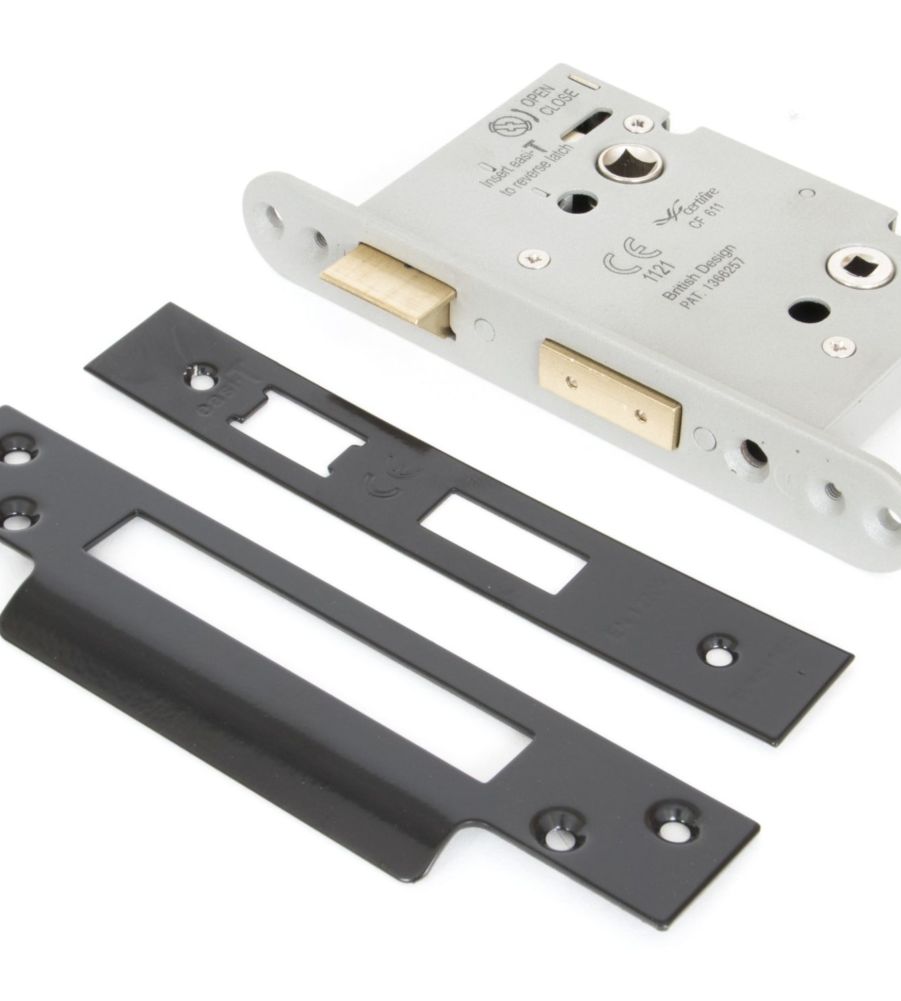 From The Anvil Black 3" Heavy Duty Bathroom Mortice Lock