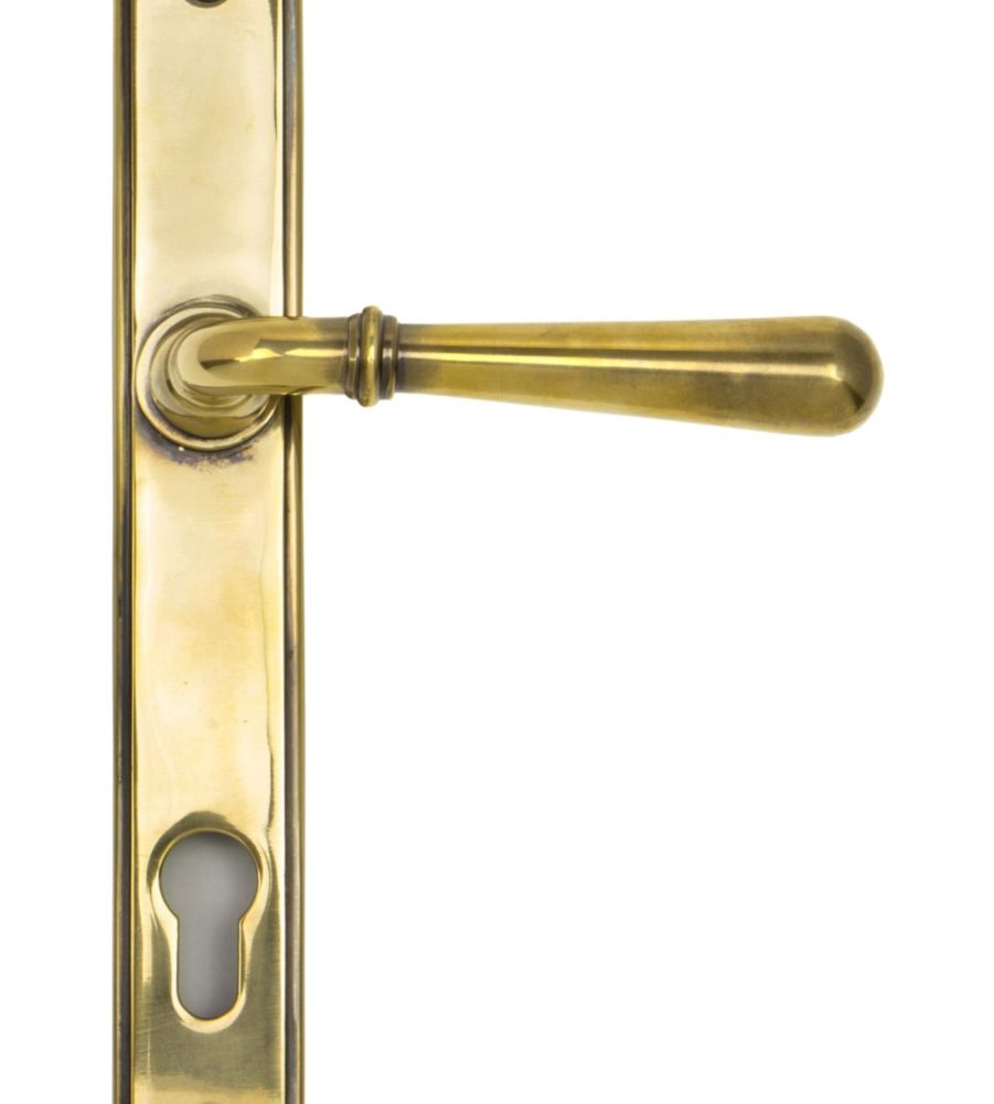 Aged Brass Newbury Slimline Lever Espag. Lock Set