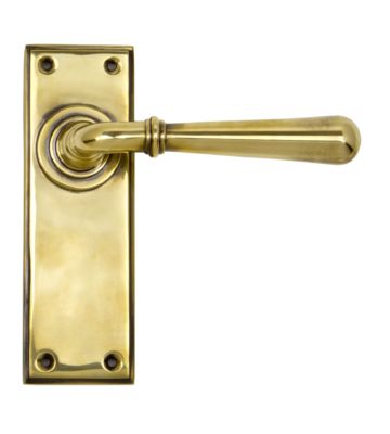 From The Anvil Aged Brass Newbury Lever Latch Set