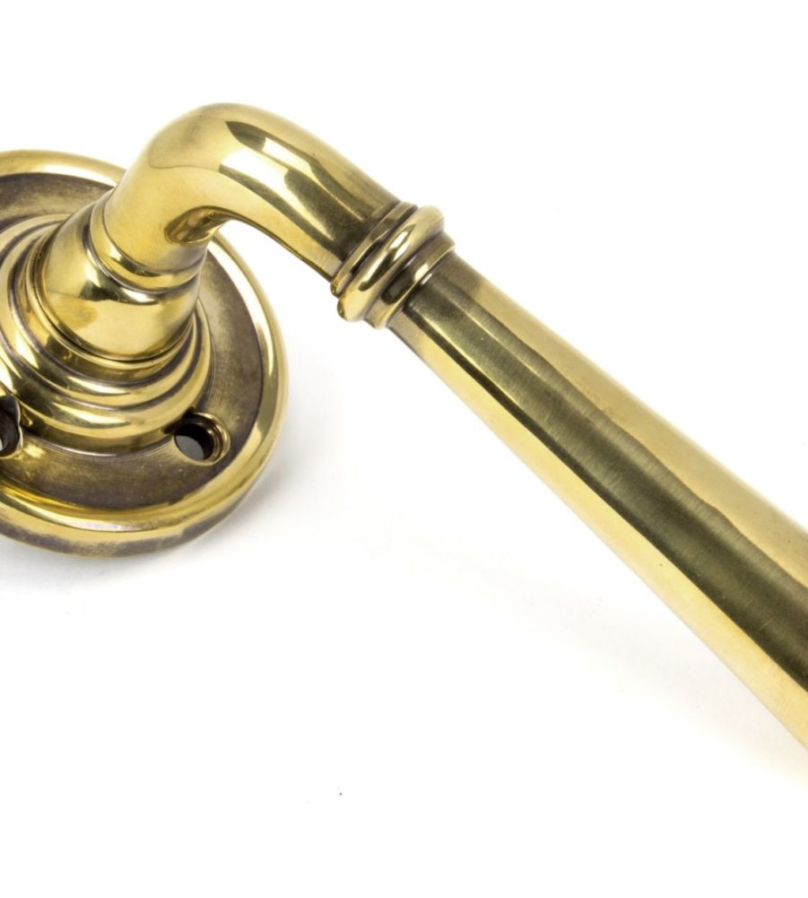 Aged Brass Newbury Lever on Rose