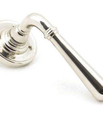 From The Anvil Polished Nickel Newbury Lever on Rose