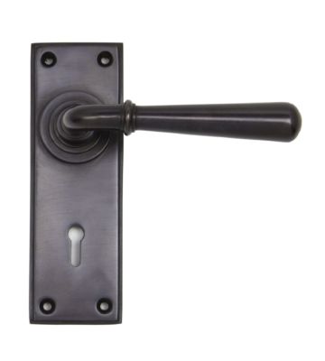 From The Anvil Aged Bronze Newbury Lever Lock Set