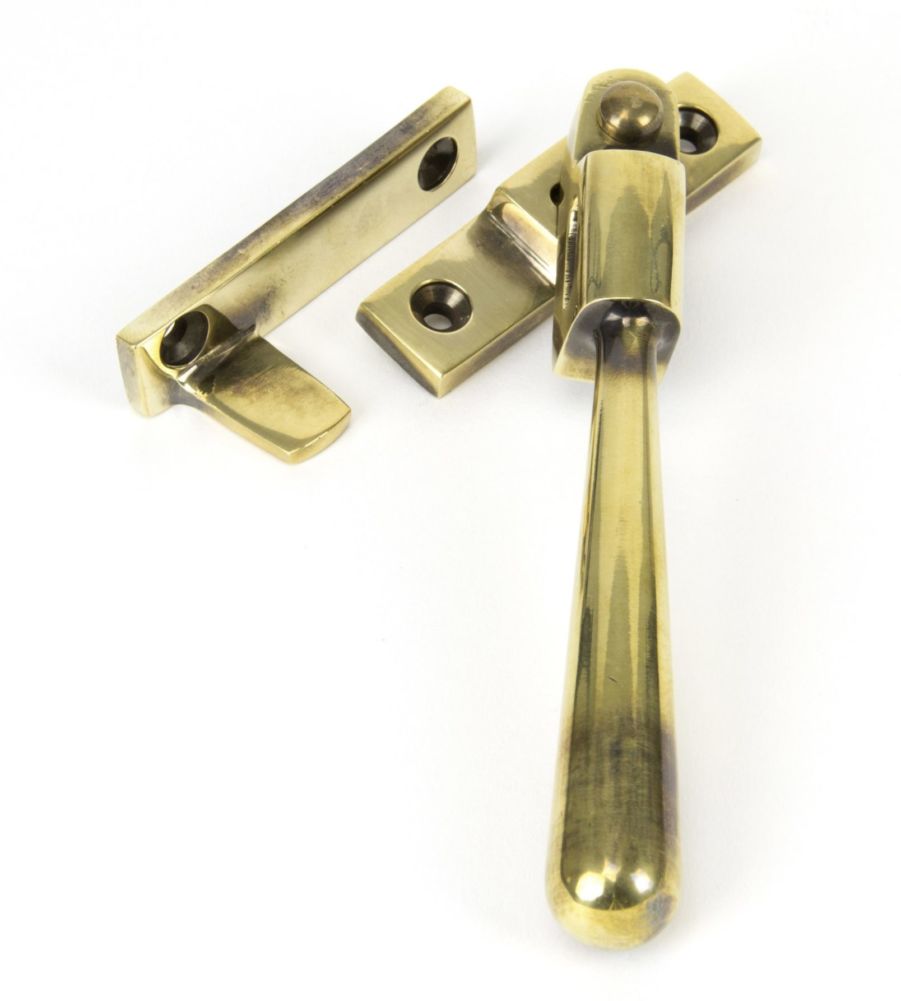 Aged Brass Night-Vent Locking Newbury Fastener