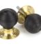 Ebony and PB Cottage Mortice/Rim Knob Set - Small