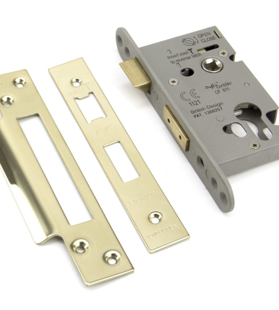 PVD 2½" Euro Profile Sash Lock