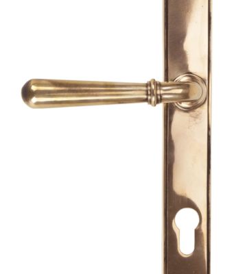 From The Anvil Polished Bronze Newbury Slimline Lever Espag. Lock Set