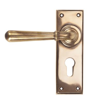From The Anvil Polished Bronze Newbury Lever Euro Set