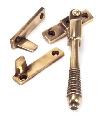 From The Anvil Polished Bronze Night Vent Reeded Fastener – Locking