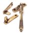 Polished Bronze Night Vent Reeded Fastener - Locking